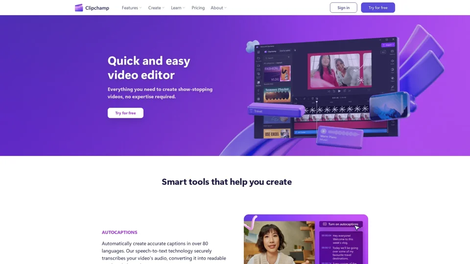 Quick and easy video editor | Clipchamp