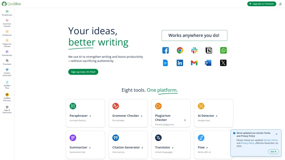 QuillBot: Your complete writing solution