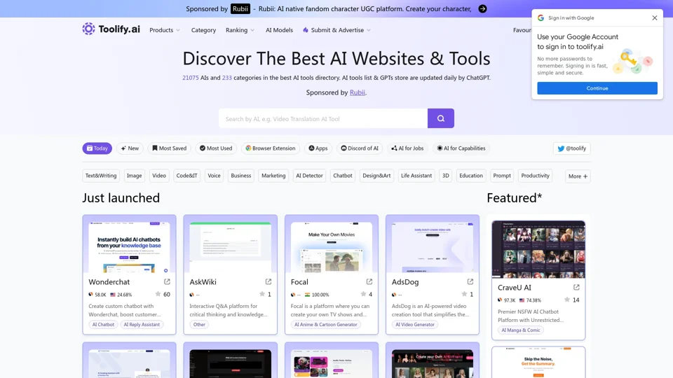 Best AI Tools Directory & AI Tools List - Toolify