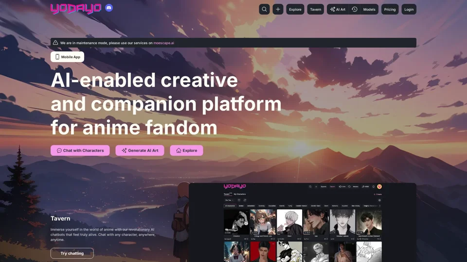 Yodayo — AI-enabled creative platform for anime fandom